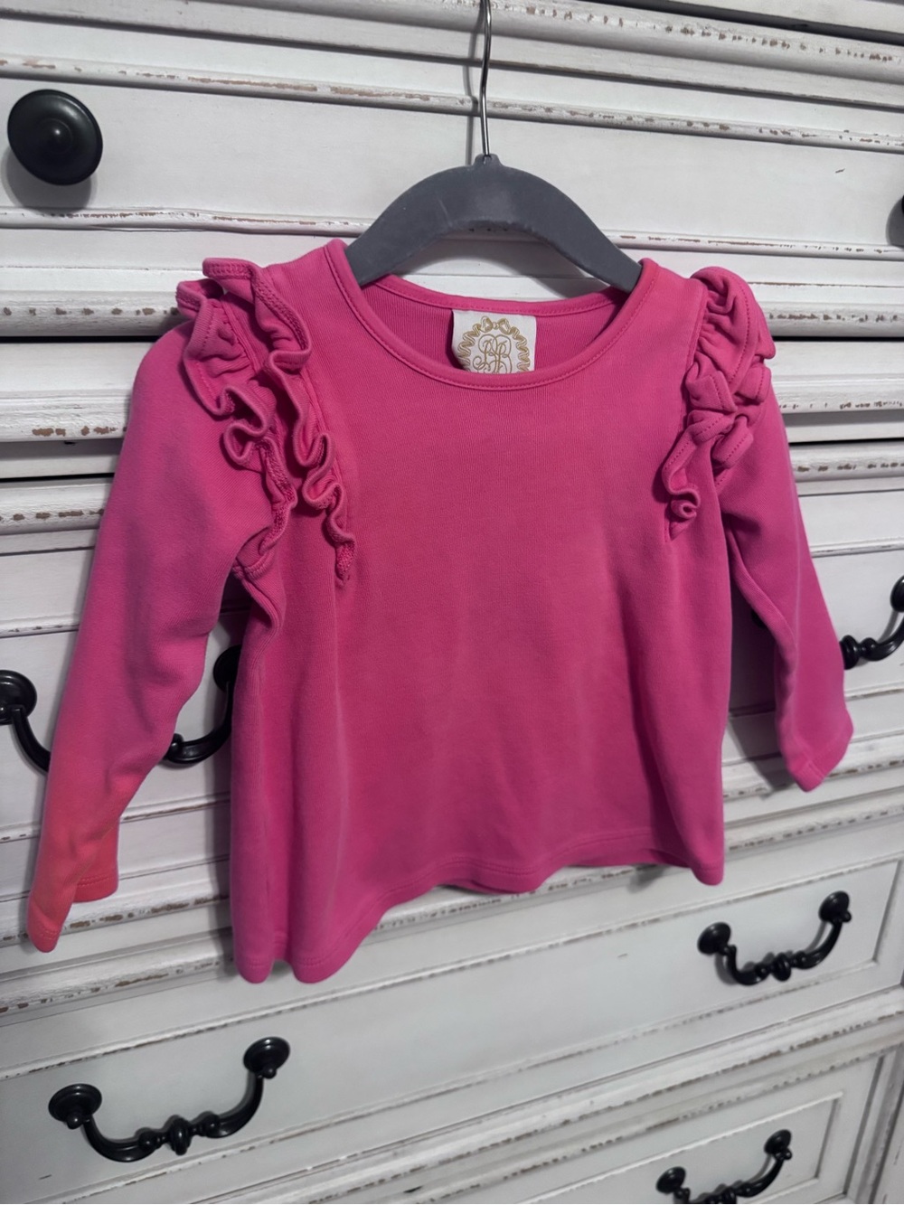 Toddler' Pink Ruffle Long-Sleeve Top